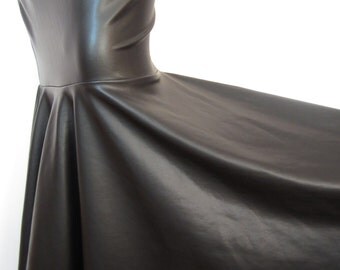 Mermaid Skirt Fish tail, Black Wet look Stretch Lycra, Goth Steampunk