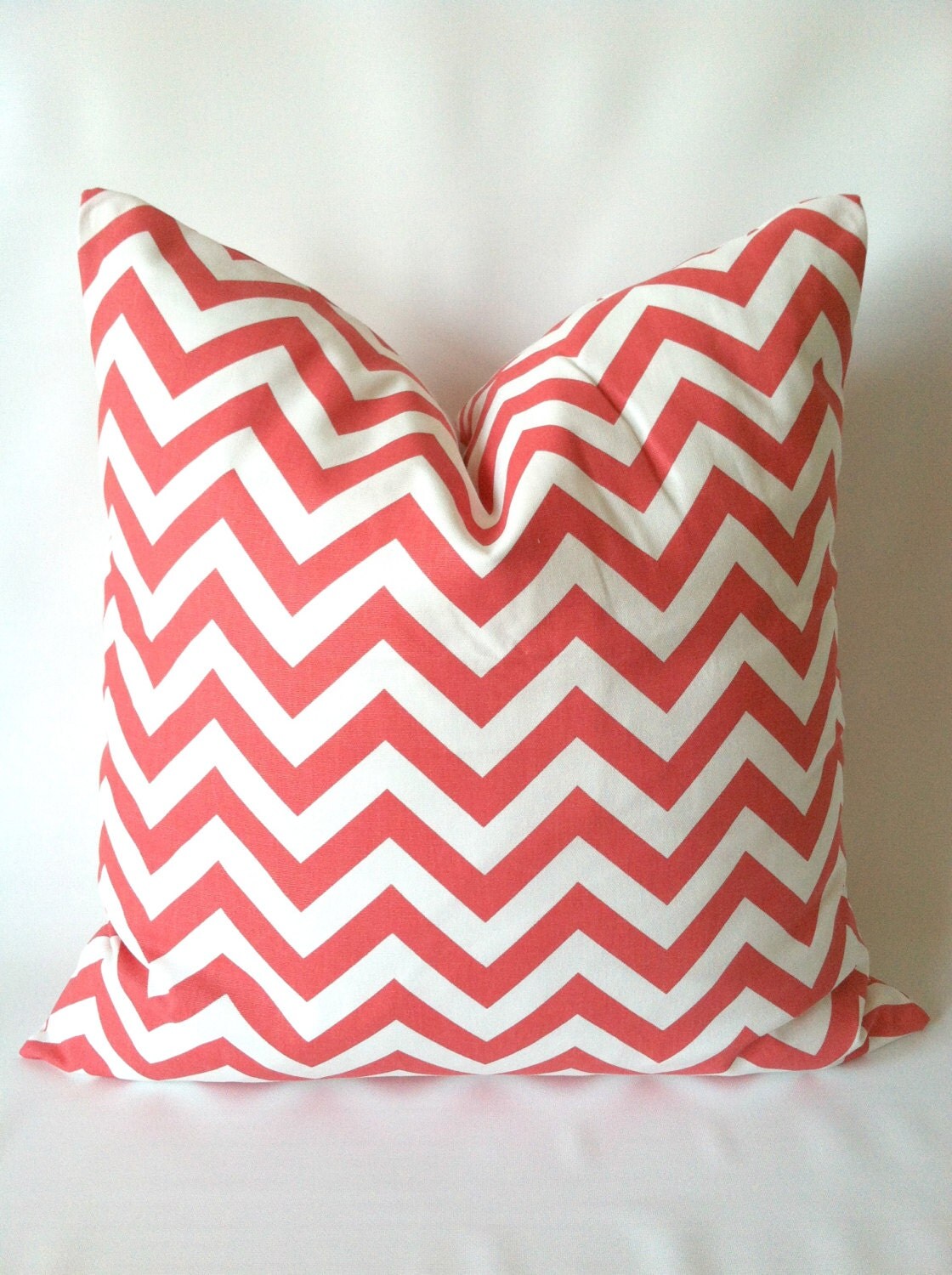 Coral Navy Pillow Sham One Twin Queen King by TheSeafoamCottage