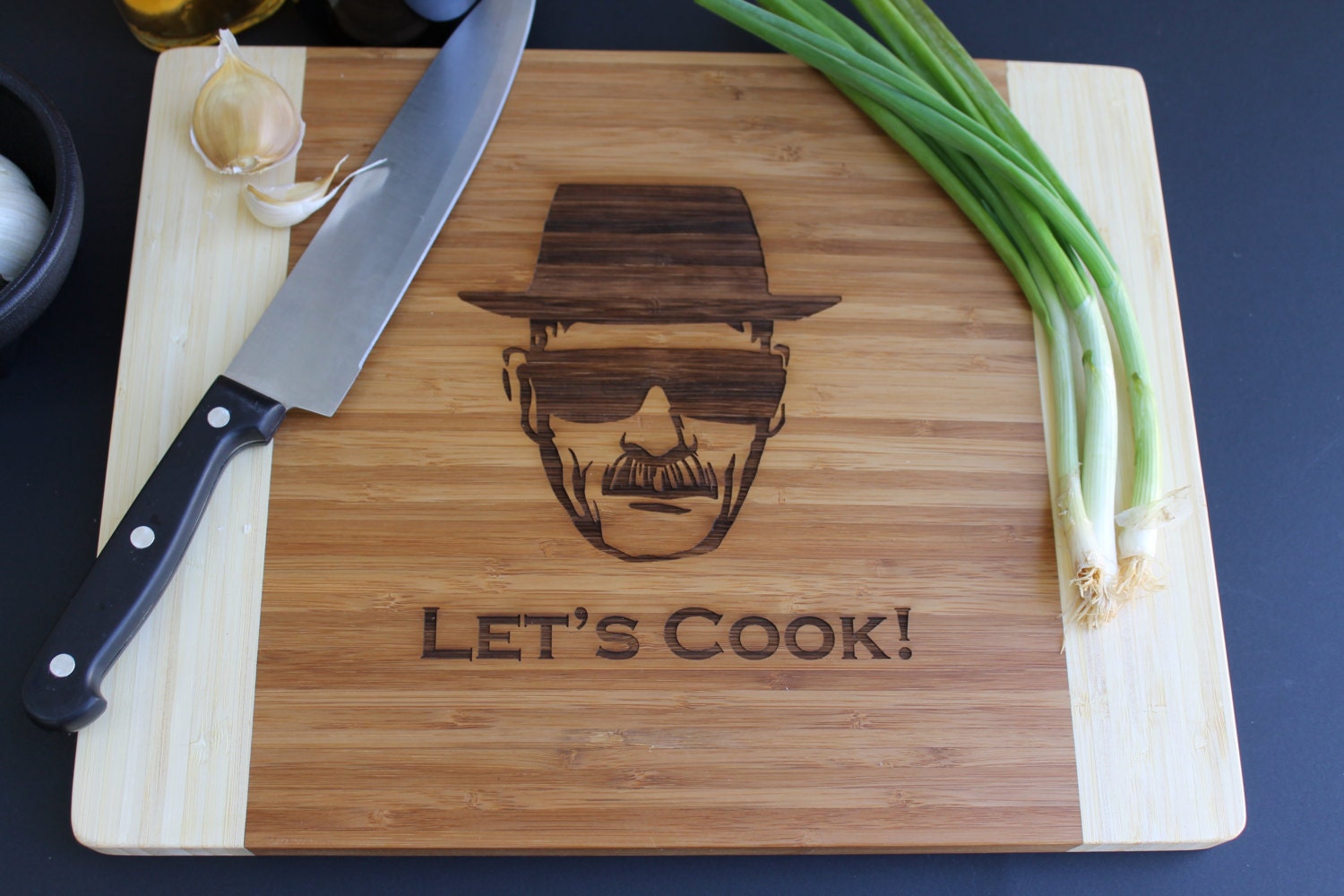 Breaking Bad Cutting Board Lets Cook Heisenberg By Letsengraveit 