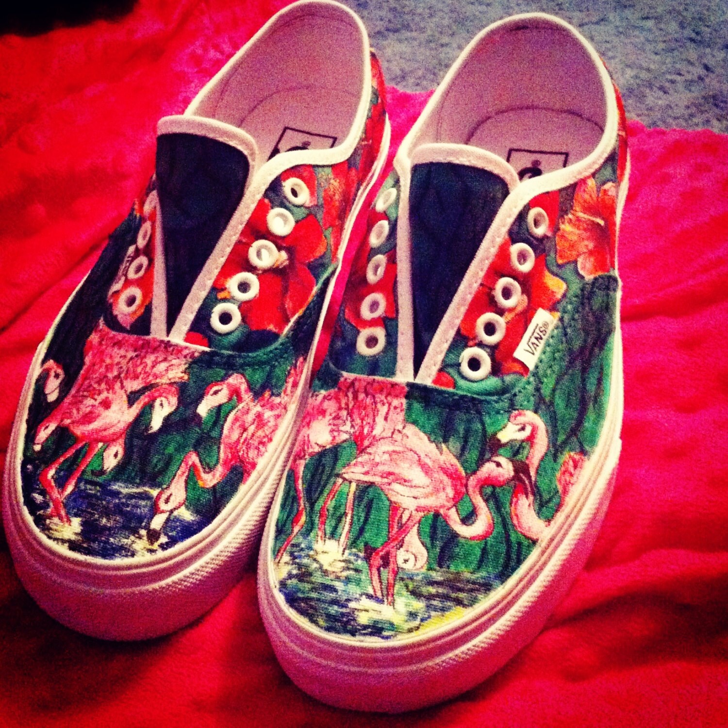 Flamingo custom shoes