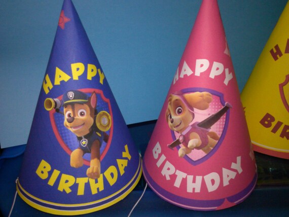 Items similar to 8 Paw Patrol Party Hats on Etsy