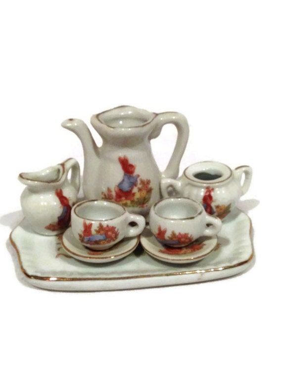 peter rabbit miniature tea set