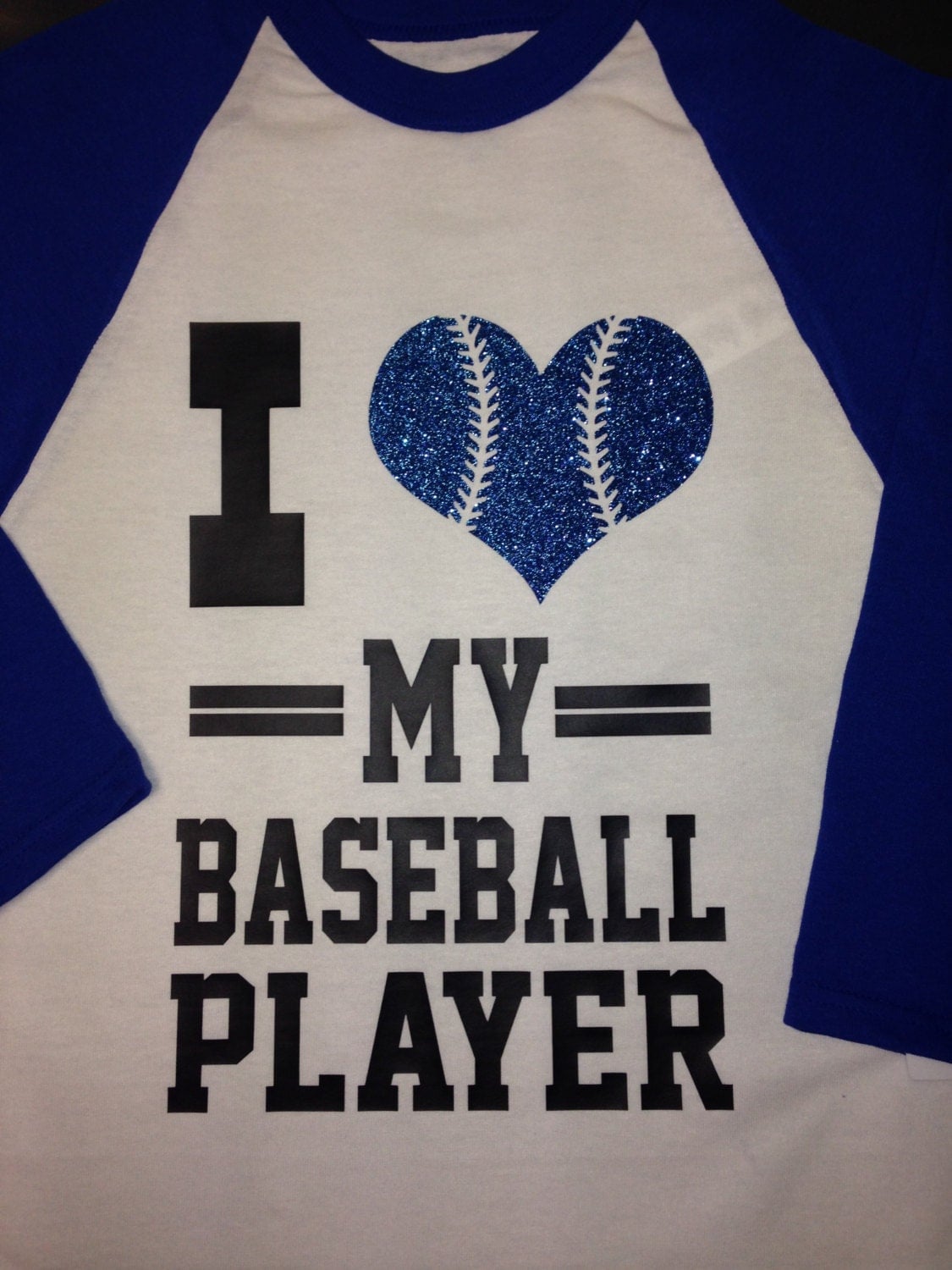 I Love My Baseball Player baseball shirt by BlingItOn72058 on Etsy