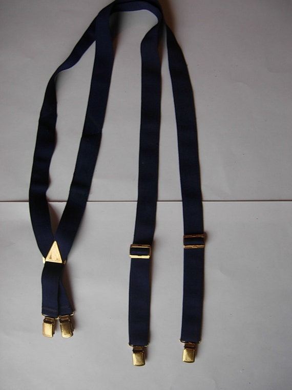 Blue and Gold 1950s Men's Hickok Braces
