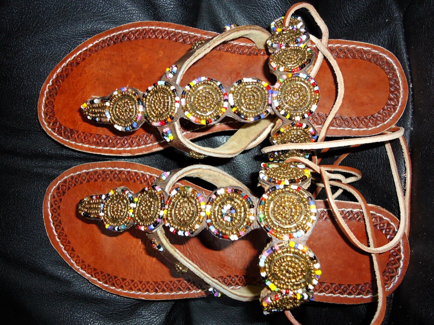 ankara gladiator sandals