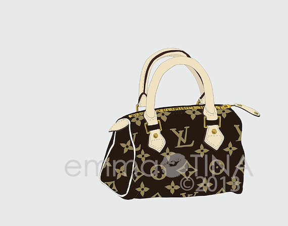 Louis Vuitton Speedy Bag Fashion Illustration Art by emmakisstina