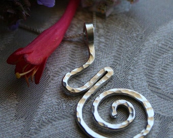 Pregnancy Necklace - Midwife Gift - Doula Gift - Sterling Silver Birth Spiral