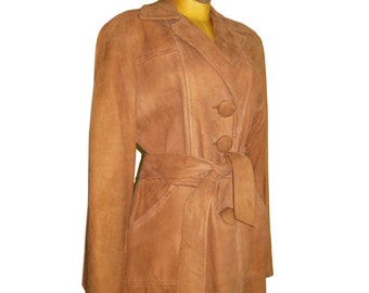 Vintage 1960s Lilli Ann Coat Kelly Green Wool Coat with Mink