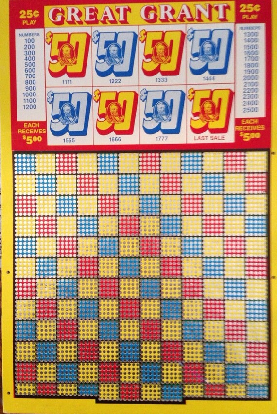 Vintage Game Punch Board Not For Gambling