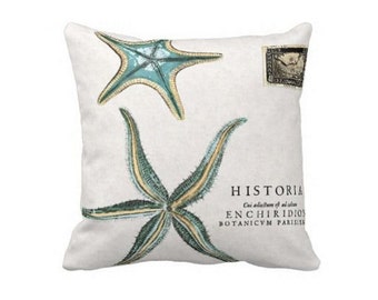 Pillow Cover Turquoise Starfish