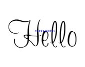 Hello - Door Decal - Wall Decal - Vinyl Wall Decal, Signage, Front Door Decal, Welcome Decal, Door Decal, Door Decor