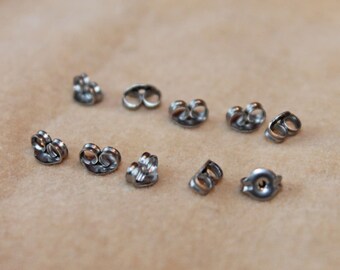 Hypoallergenic Titanium Ear Nut Earrings Backs for Post Earrings - Nickel Free, Commercially Pure Grade 1 Ti - 5 pairs