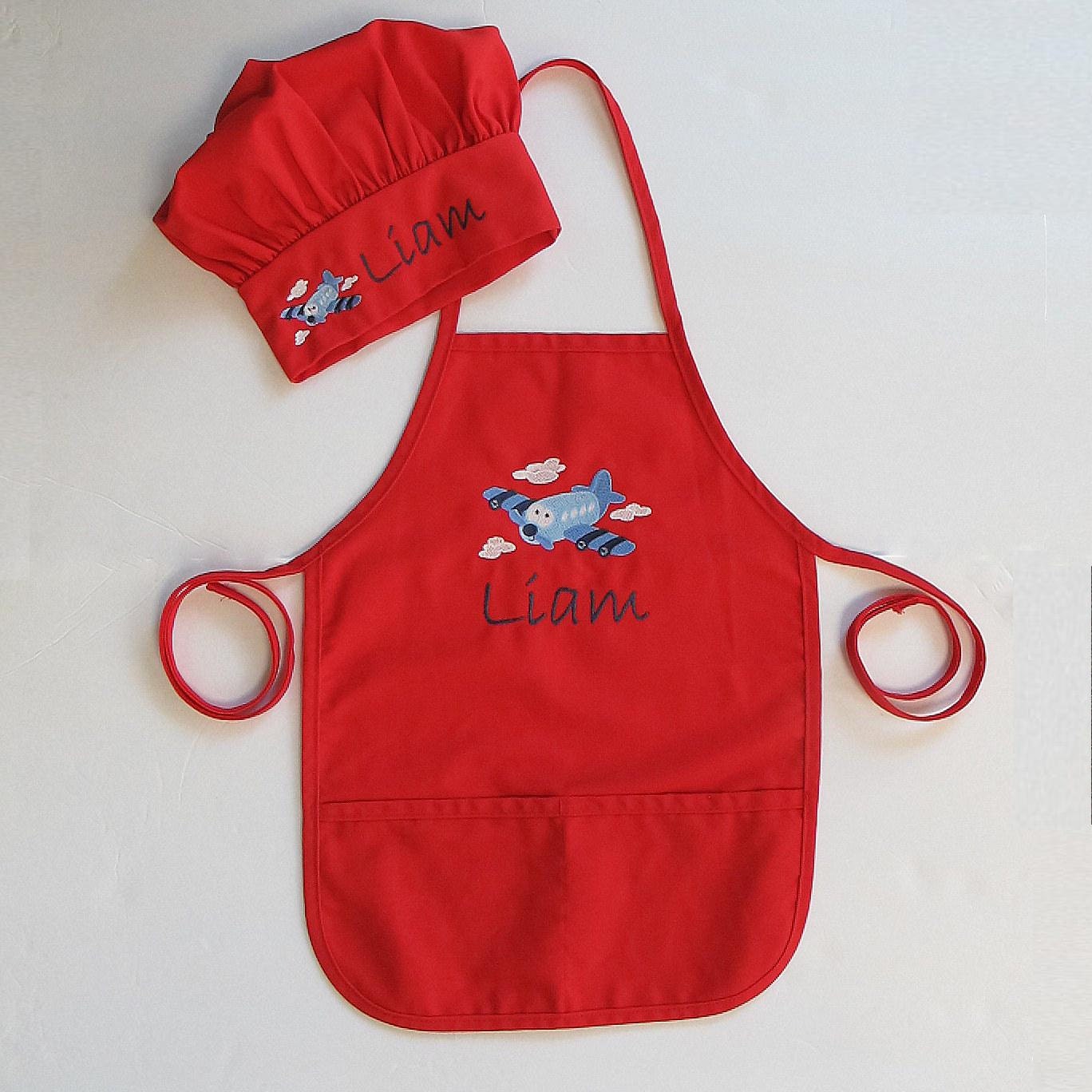 Kids Personalized Apron AND Chef Hat for Grilling by aTwinkleStar