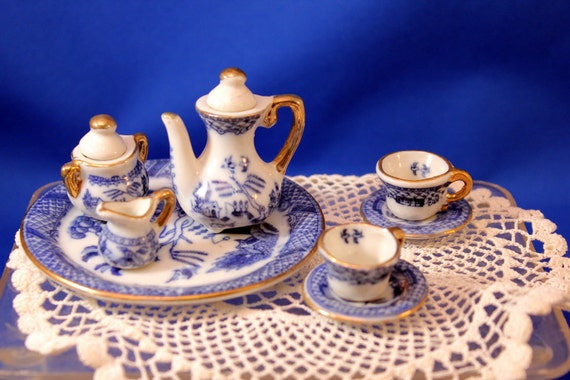 blue tea set toy