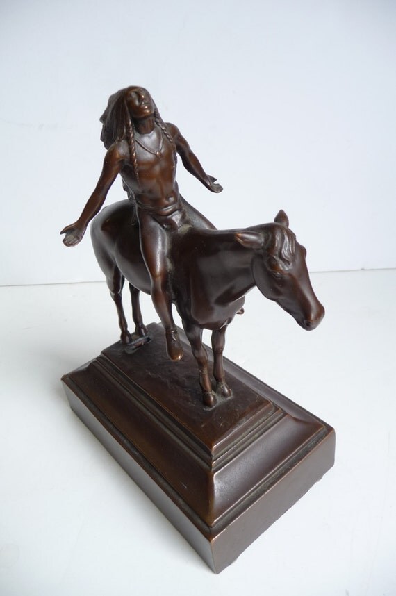 indian on horse figurine