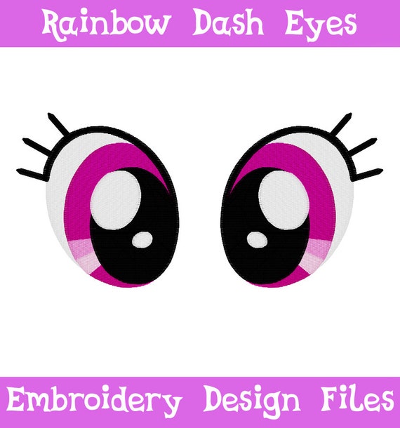 pes files rainbow dash eyes embroidery machine by soapybacon