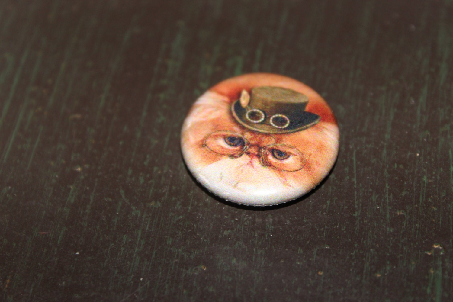 Steampunk Kitty Cat 1 inch magnet
