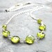 Peridot Necklace, Sterling Silver, Green Gemstone Strand Necklace, August Birthstone