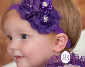 Baby headband, baby headbands, Purple headband,newborn headband,shabby chic headband, Halloween Headband, baby headband,flower headband.