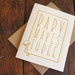Baby Makes Three Letterpress Card