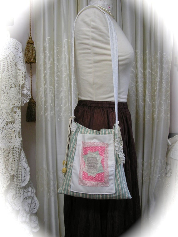 cute shabby bag cotton fabric bag romantic tattered shabby cute shabby bag cotton fabric bag romantic tattered shabby