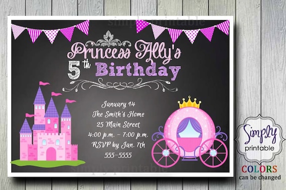 Princess Birthday Invitation (Digital File) Il_570xn