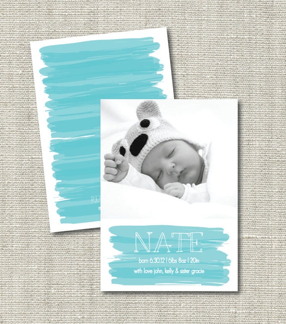 Items similar to Photo Baby Announcement on Etsy