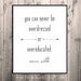 oscar wilde quote art - you can never be overdressed or overeducated - black & white - typography - printable art - download
