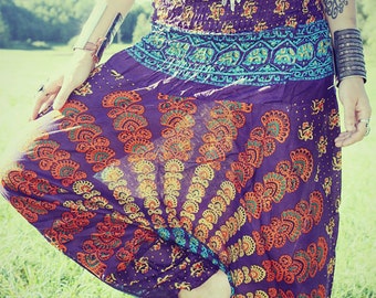Handmade Fall Harem Pants, Yoga, Gypsy Pants, Romper, Maternity, Chakra, Aladdin, Baggy, Genie, Boho, Hippie,Yoga