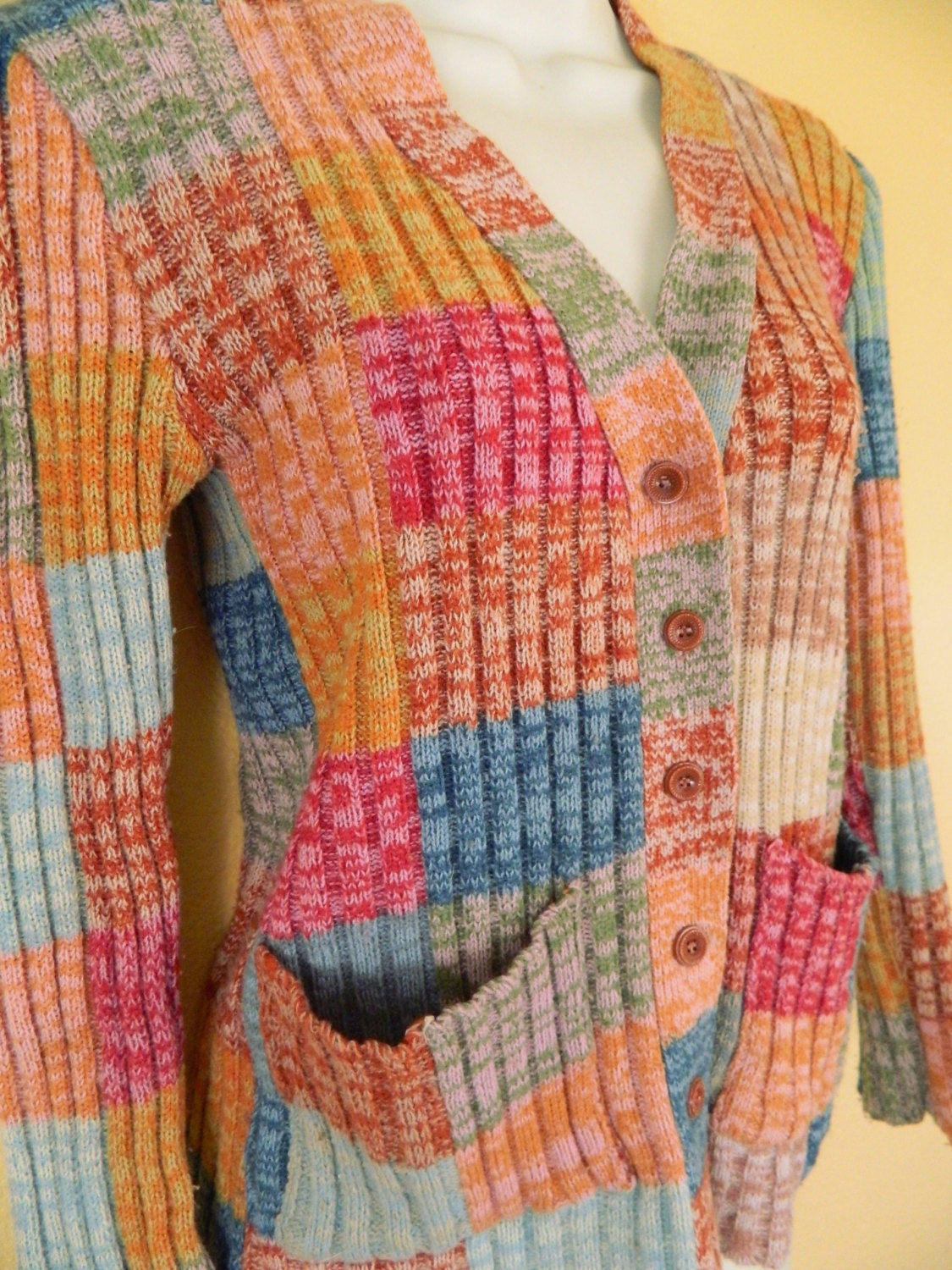 70s vintage PACALINKS alpaca cardigan - トップス