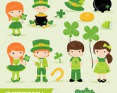 ST PATRICKS DAY 1 Digital Clipart , Patricks Day Clipart, Leprechauns Clipart / Instant Download Il_170x135