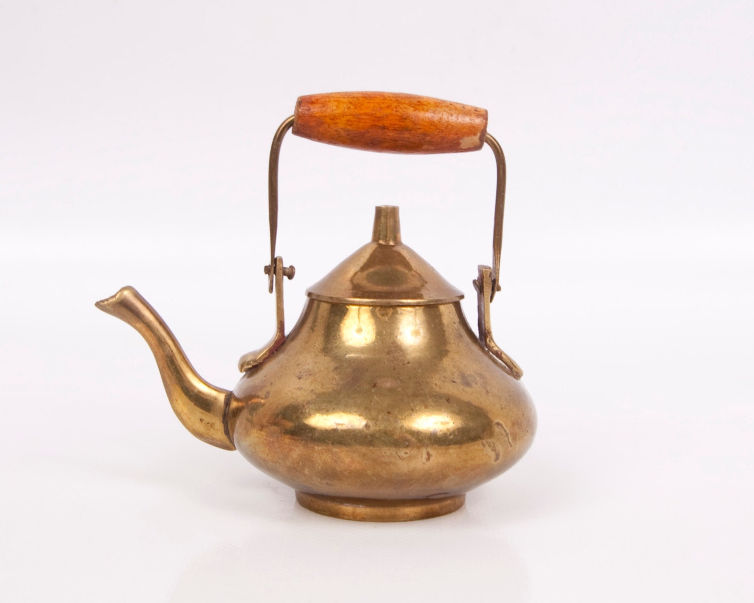 Vintage Brass Teapot Made In India Miniature by LeVintageGalleria