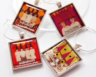 Halloween Wine Charm, Wine Glass Charms, Wine Charms, Halloween, Witch, Funny Wine Charms, barware, entertaining (2860)