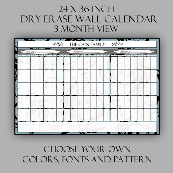 Items Similar To NEW 3 Month View Dry Erase Wall Calendar 24 X 36 Items Similar To NEW 3 Month View Dry Erase Wall Calendar 24 X 36