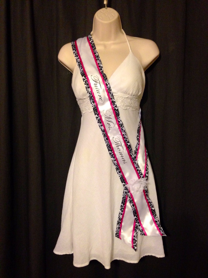 Bachelorette Sash Bridal Shower Sash by LaurenLashDesignsLLC