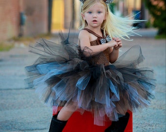 Cheetah Cat Tutu Dress Costume, Halloween Cat Costume, Toddler Cat Costume