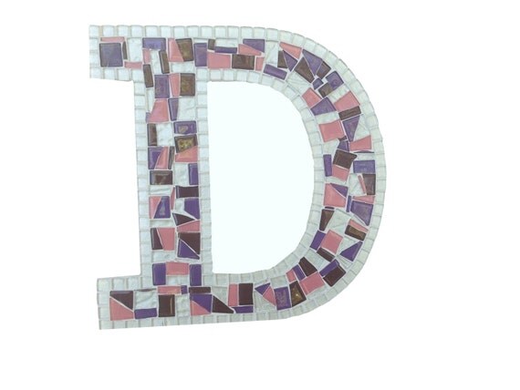 Alphabet Art Mosaic Letter D Wall Decor by GreenStreetMosaics