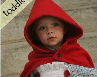 RTS size 3T - Toddler Fleece Little Red Riding Hood Cape/Costume