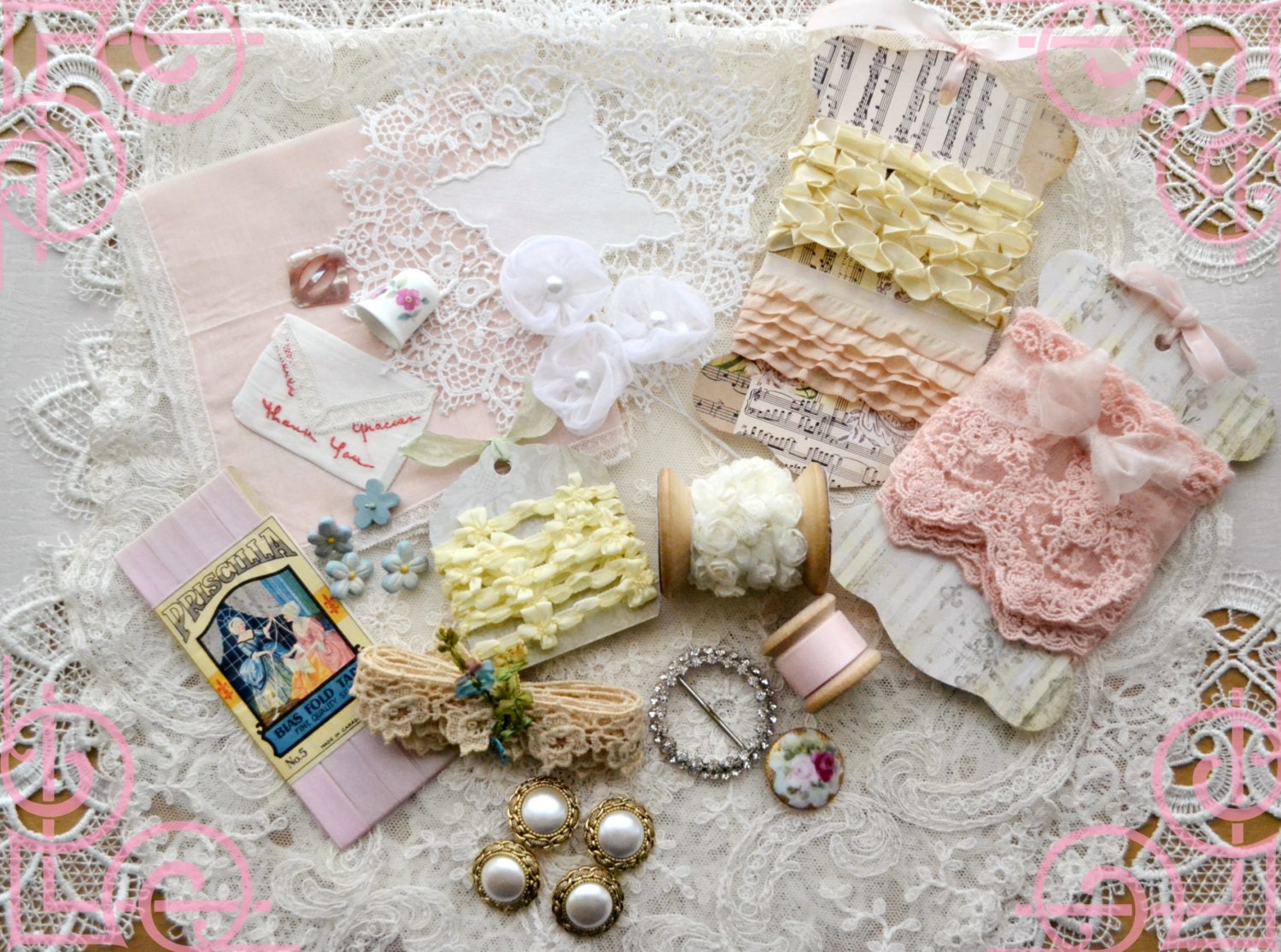 Sewing Notions Collection of Trims and Other by Jenneliserose