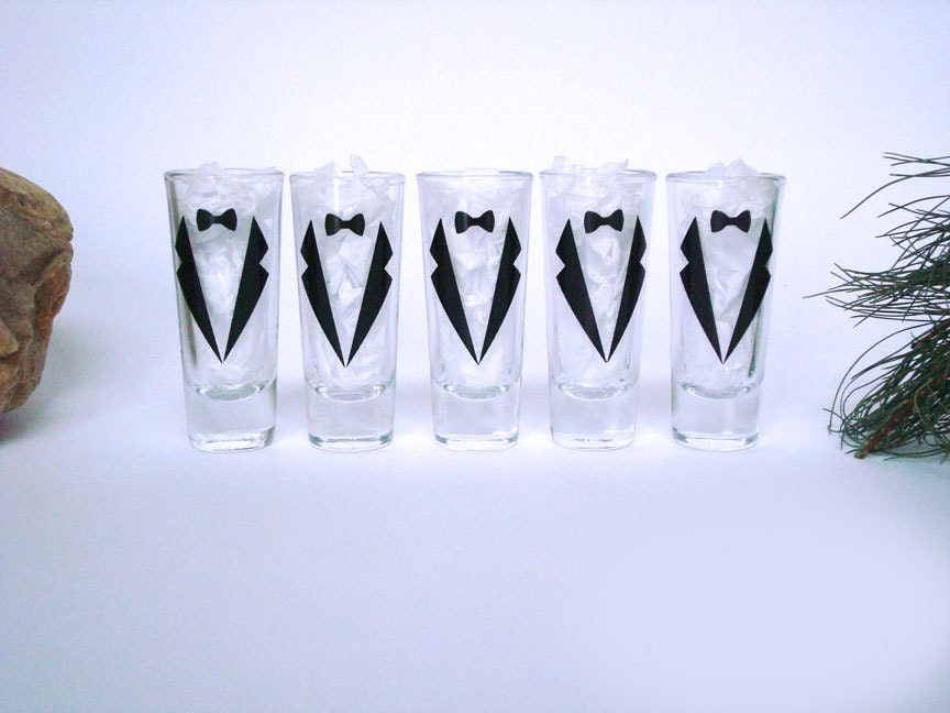 5 Personalized Shot Glasses Bachelor Party Shot Glasses