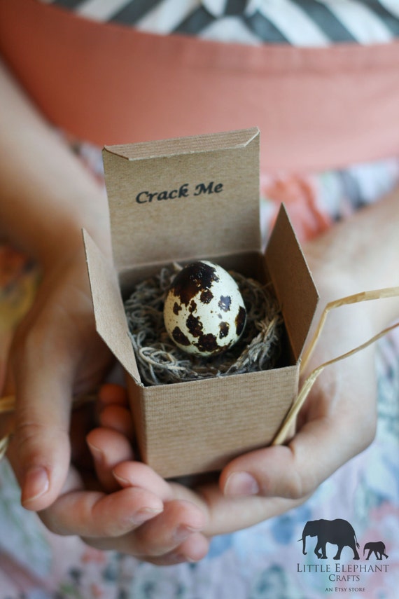 Quail Egg Custom Pregnancy Announcements & Baby Shower Invitations - Crack and Reveal