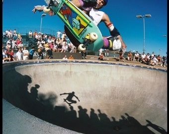 Neil Blender Ollie 80s Skateboarding Photo - J Grant Brittain Skate Photo - Skateboarding Photography Print