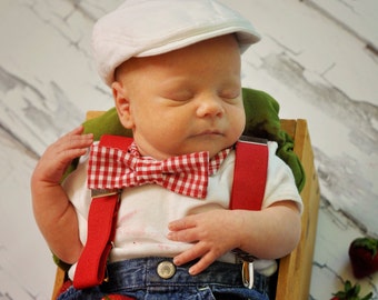 White newsboy hat, Linen newsboy hat, Christening hat, Baptism hat, Ring bearer hat, white newsboy cap, white flat cap - made to order