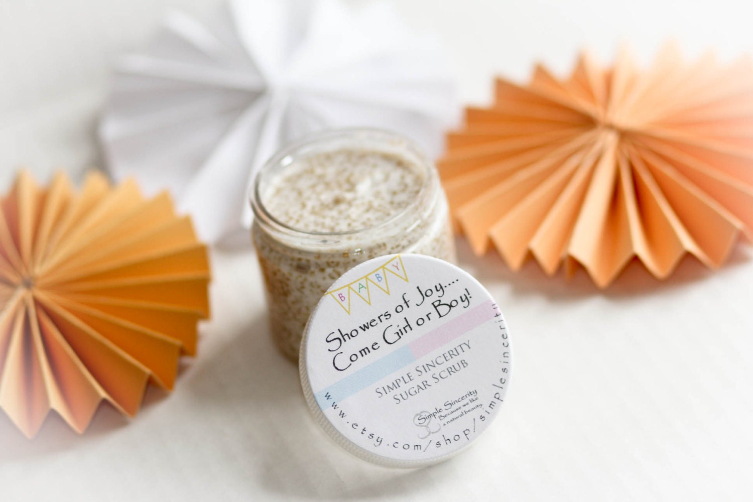 Baby Shower Favor All Natural Body Scrub Many by SimpleSincerity