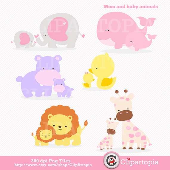 free mom and baby elephant clipart - photo #39