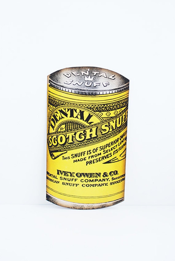 Vintage Dental Scotch Snuff Poster Vintage Snuff Poster