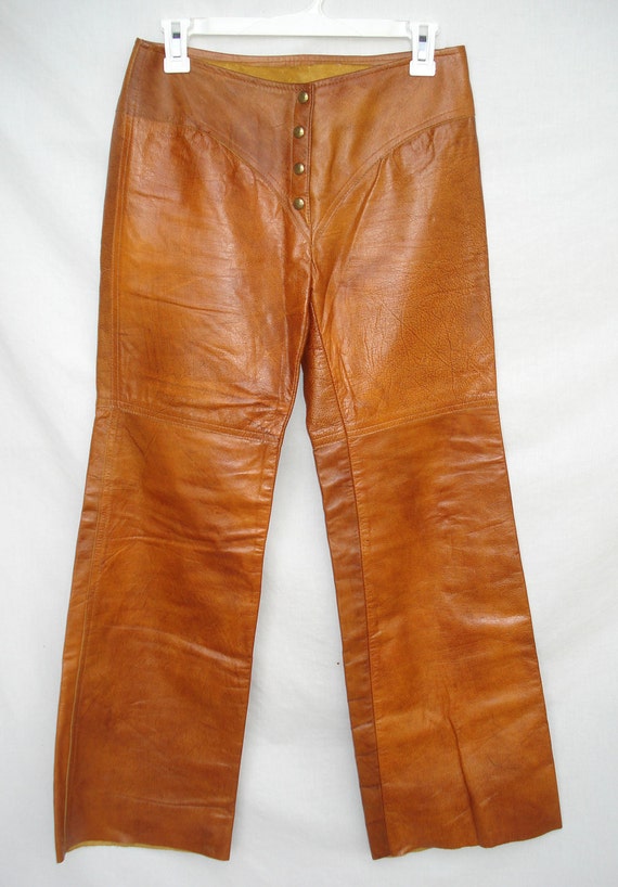 leather bell bottoms