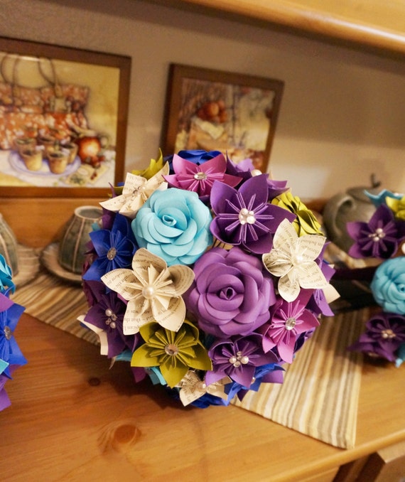 Items Similar To Custom Wedding Kusudama Origami Paper Flower Package Bouquets Bridesmaid 0799