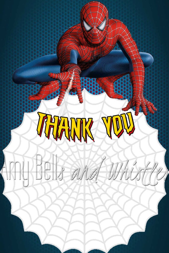 Printable Spiderman Thank You Card - Bank2home.com