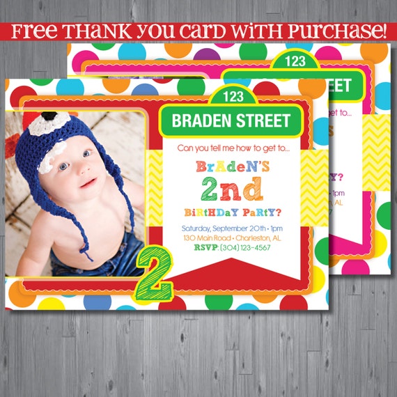 Etsy Sesame Street Invitations 9